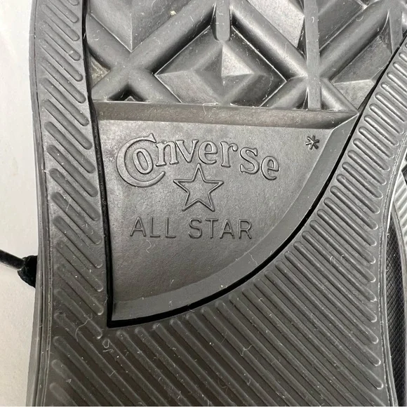 Converse All Star Chuck Taylor Low Sneakers sz 9.5W 7.5M Black on Black Casual - Picture 11 of 12